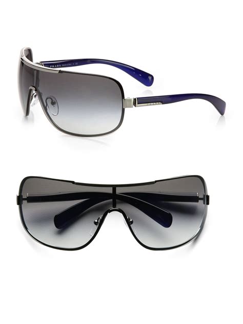 prada curly glasses|prada shield round sunglasses.